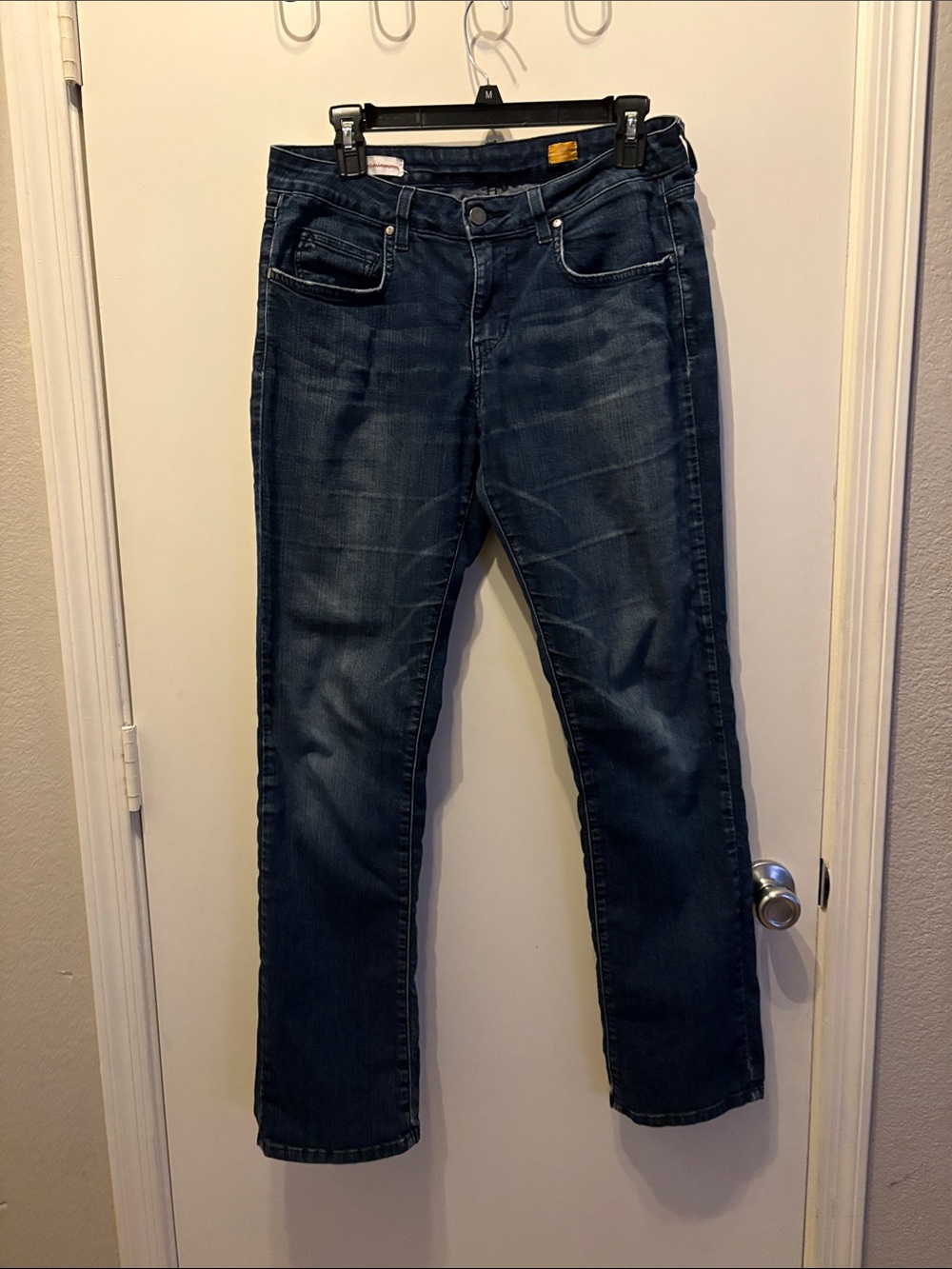 Pilcro by Anthropologie Skinny Jeans in Dark Blue Wash size 31x30